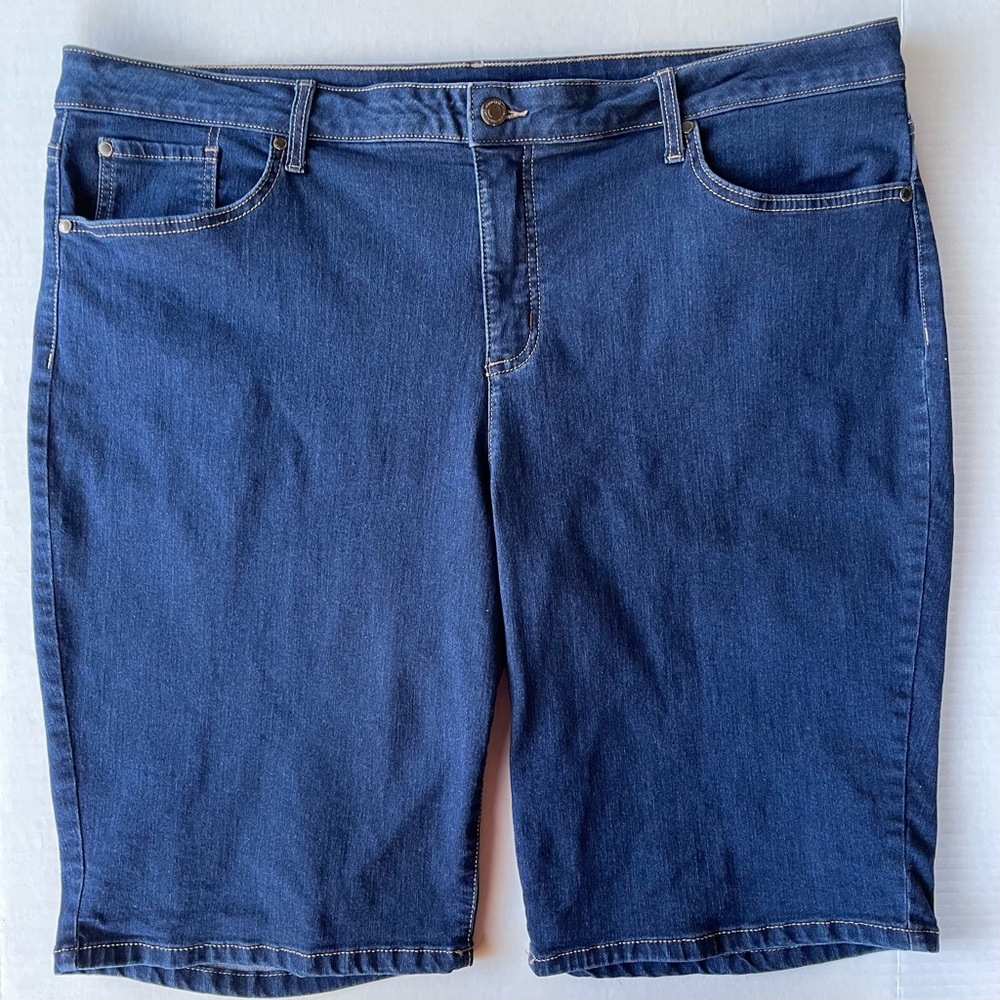 Kim Rogers Cotton Blue Jean Shorts Plus Size 22W